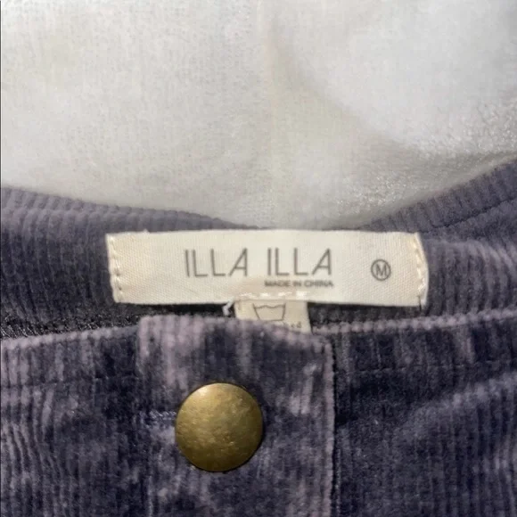 NEVER BEFORE WORN! Black Button Up Corduroy Dress - Picture 2 of 3